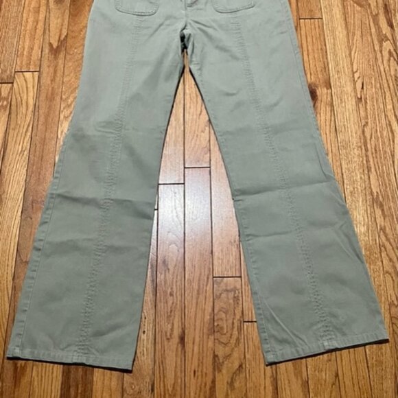 DKNY Women's Pants Size 8 Beige Khaki Straight Leg Long Excellent Condition - Picture 2 of 5